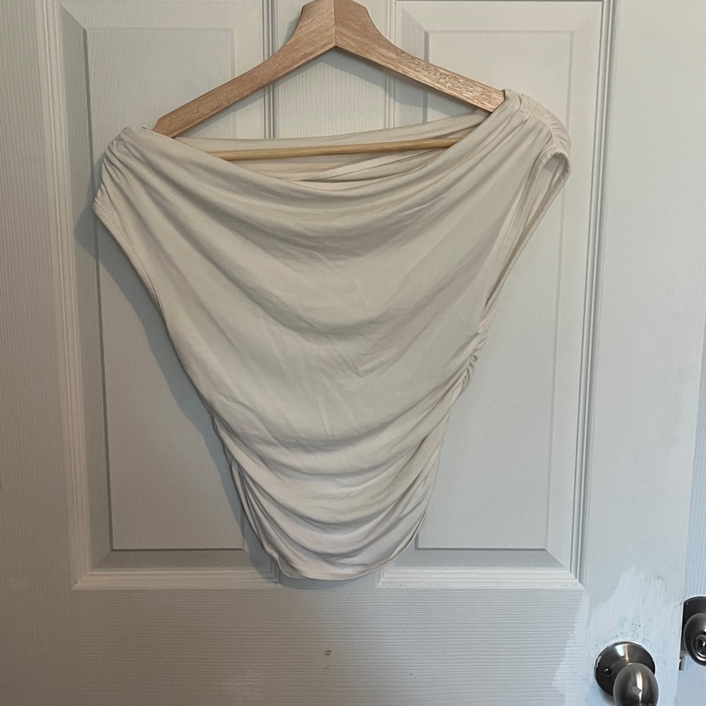 Forever 21 Cream Long Sleeve Top